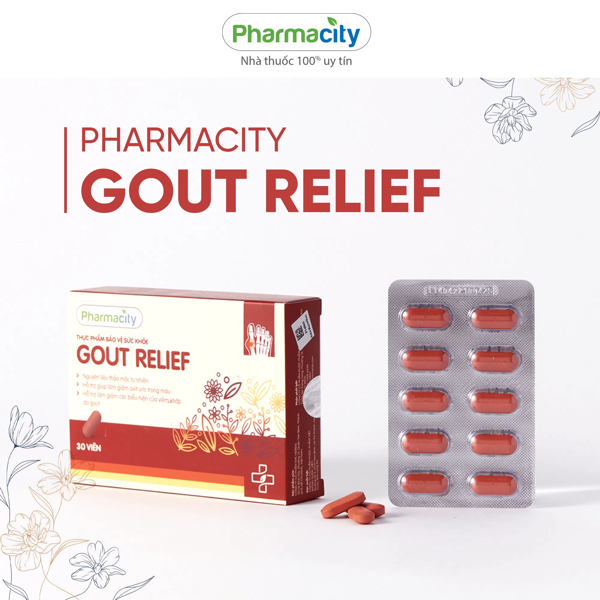 Thực phẩm bảo vệ sức khỏe Gout Relief