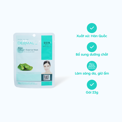 Mặt nạ Dermal Aloe Collagen Essence Mask (23g)