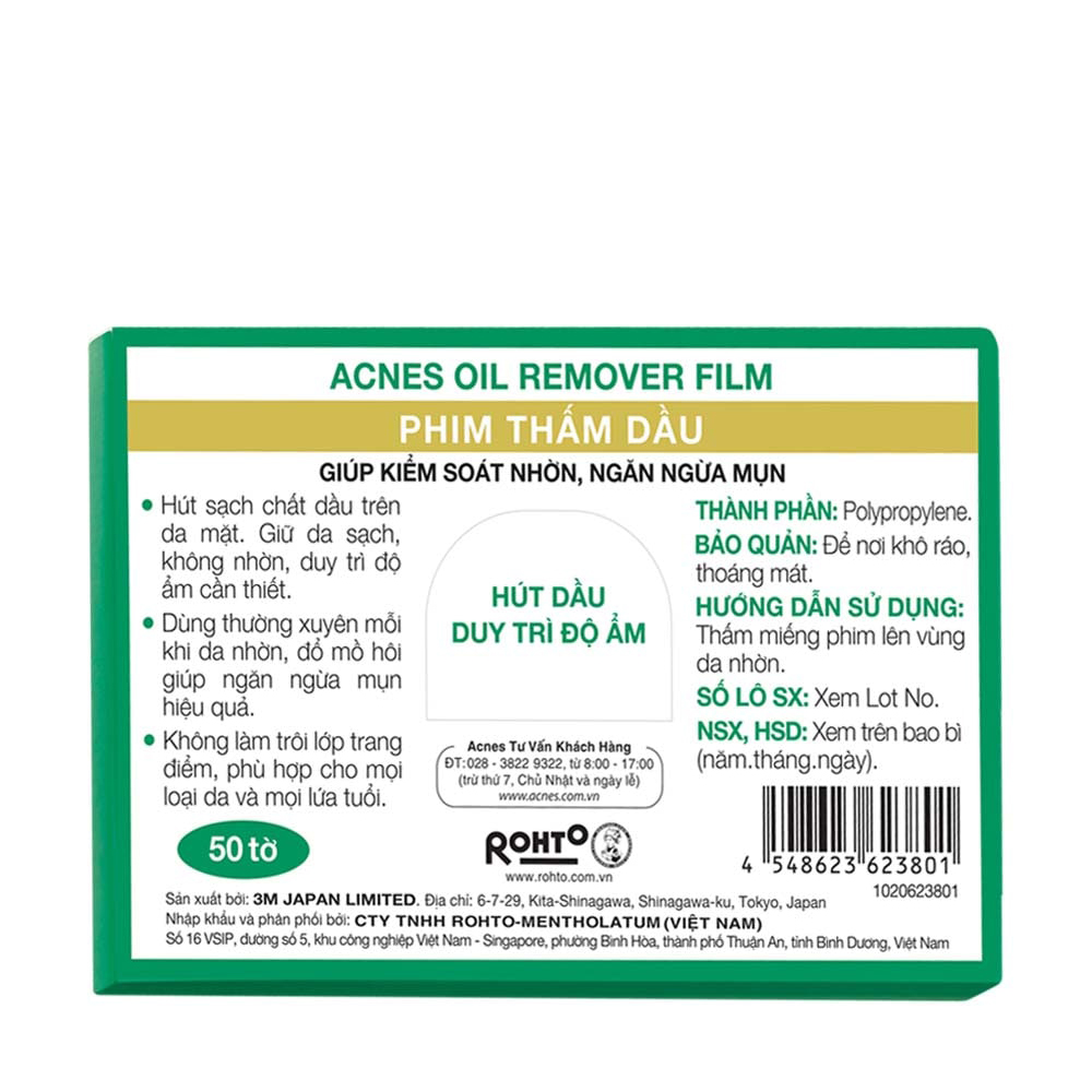 Phim thấm dầu Acnes Oil Remover Film (50 tờ/gói)