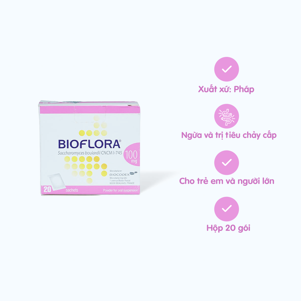 Bioflora 100mg (20 gói/hộp)