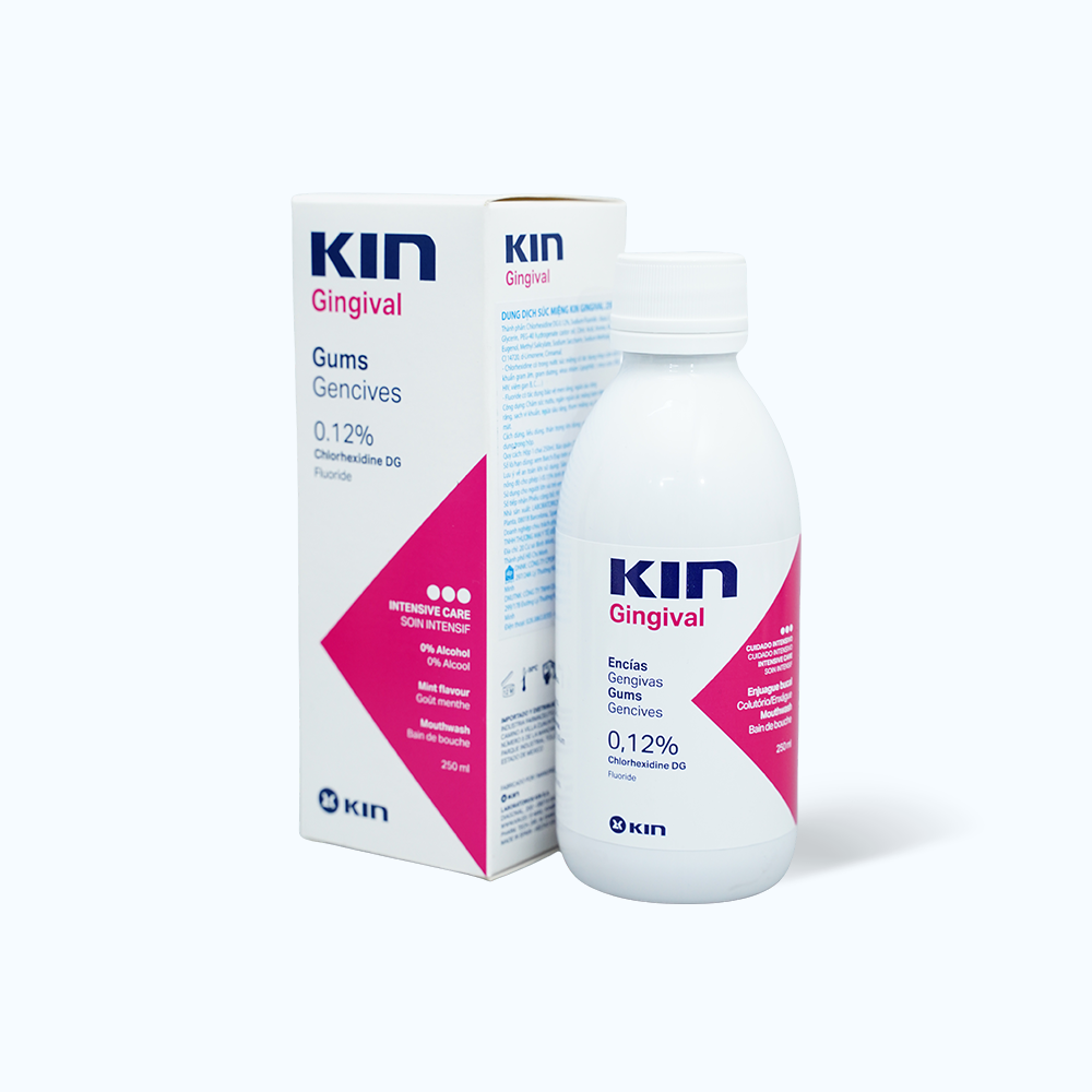 Nsm Kin Nước súc miệng chăm sóc nướu, sạch vi khuẩn, ngừa sâu răng Kin Gingival ...