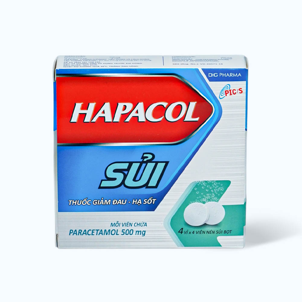 Hapacol Sủi (Hộp 4 vỉ x 4 viên)