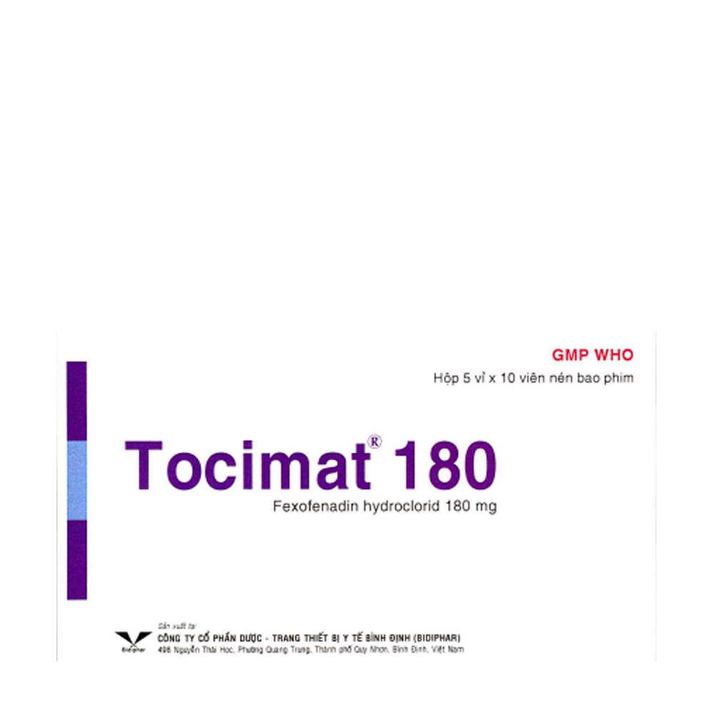 Tocimat 180mg (hộp 5 vỉ x 10 viên)