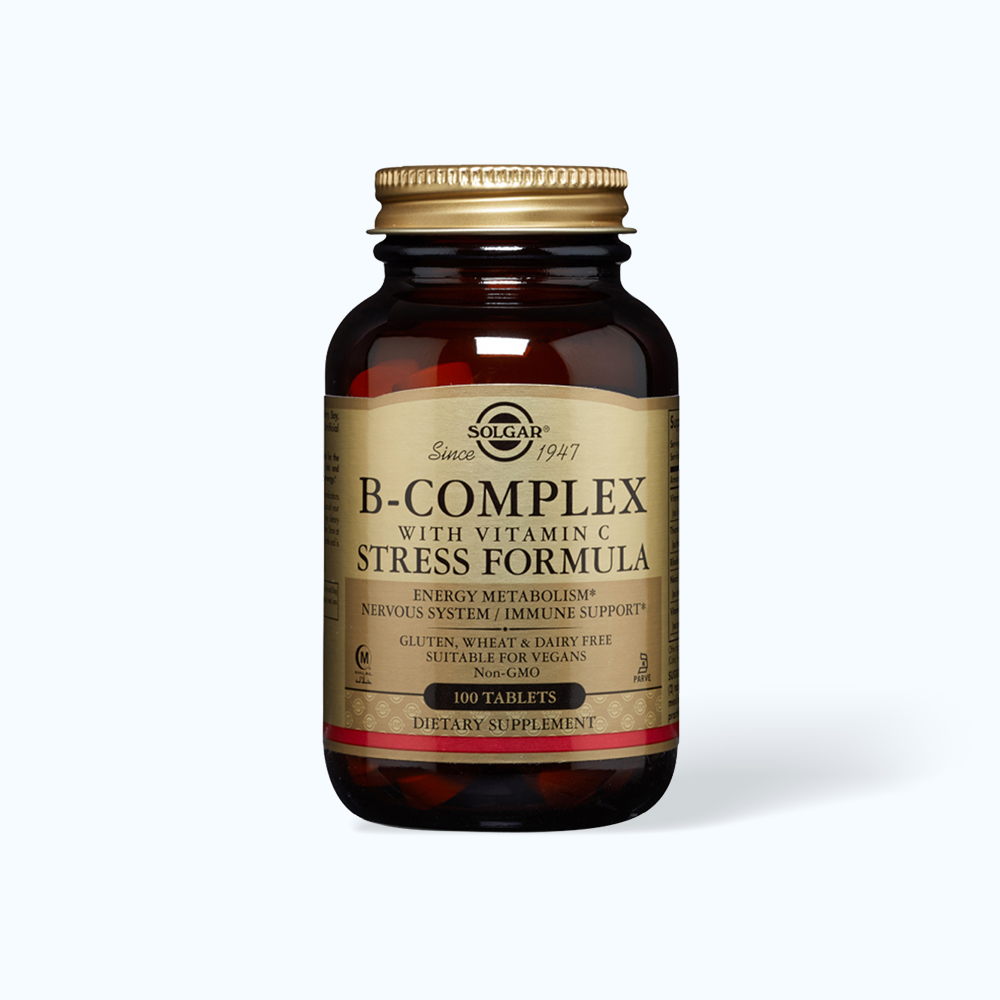 Viên bổ sung vitamin B, C Solgar with Vitamin C (Chai 100 viên)