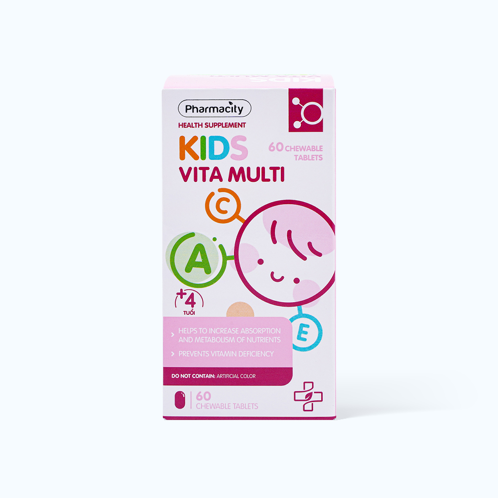 Viên nhai hỗ trợ bổ sung vitamin và khoáng chất Kids Vita Multi