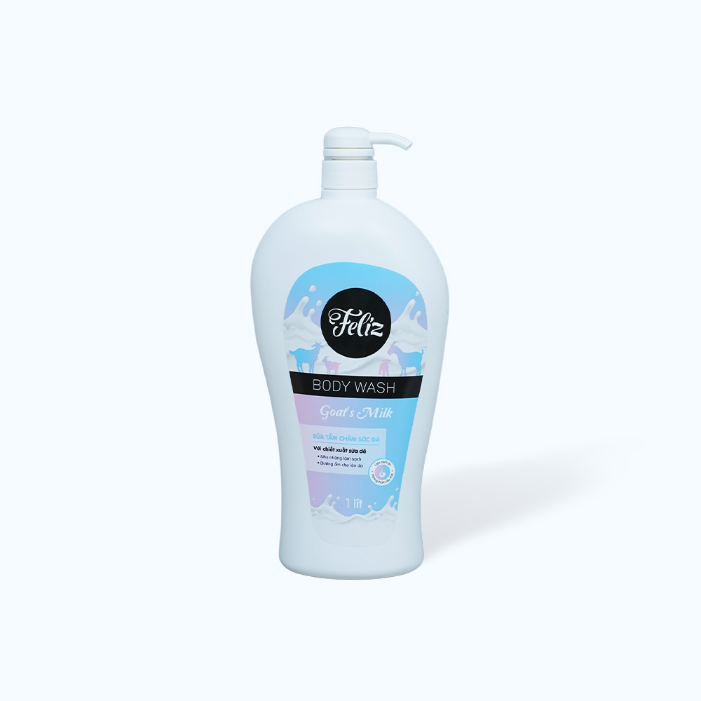Sữa tắm chiết xuất sữa dê Feliz Body Wash Goat’s Milk (Chai 1 lít)