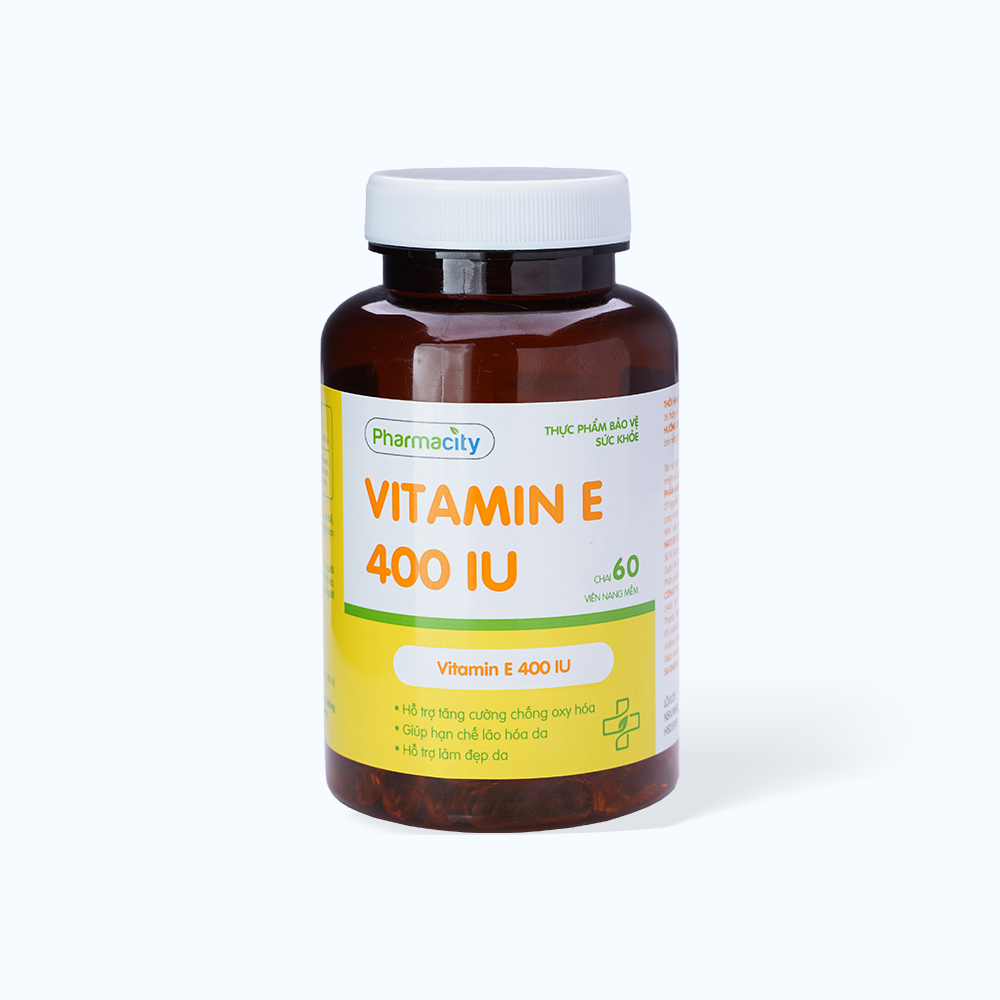 Viên uống Pharmacity Vitamin E 400IU hỗ trợ chống oxy hóa, tăng cường