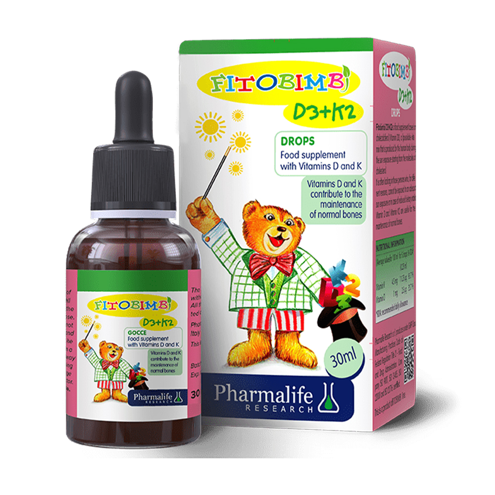 Dung dịch uống Pharmalife Research Fitobimb D3+K2 hỗ trợ bổ sung