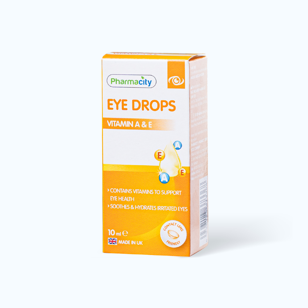 Nước mắt nhân tạo Pharmacity Eye Drops Vitamin A & E (Chai 10ml)