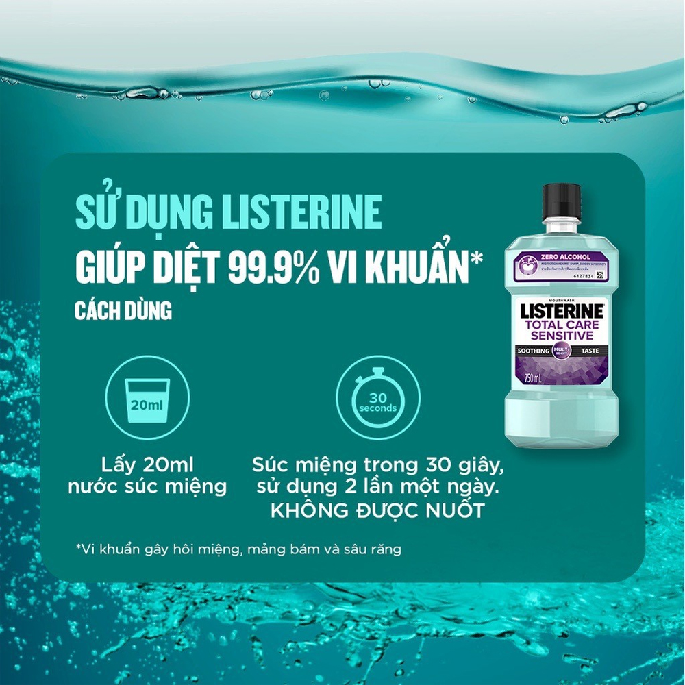 Nước súc miệng Listerine Total Care Sensitive 750ml