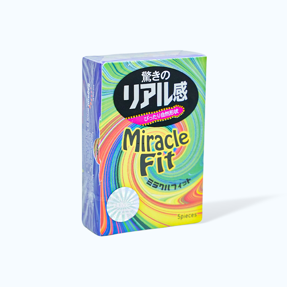 Bao cao su Sagami Miracle Fit (Hộp 5 cái)