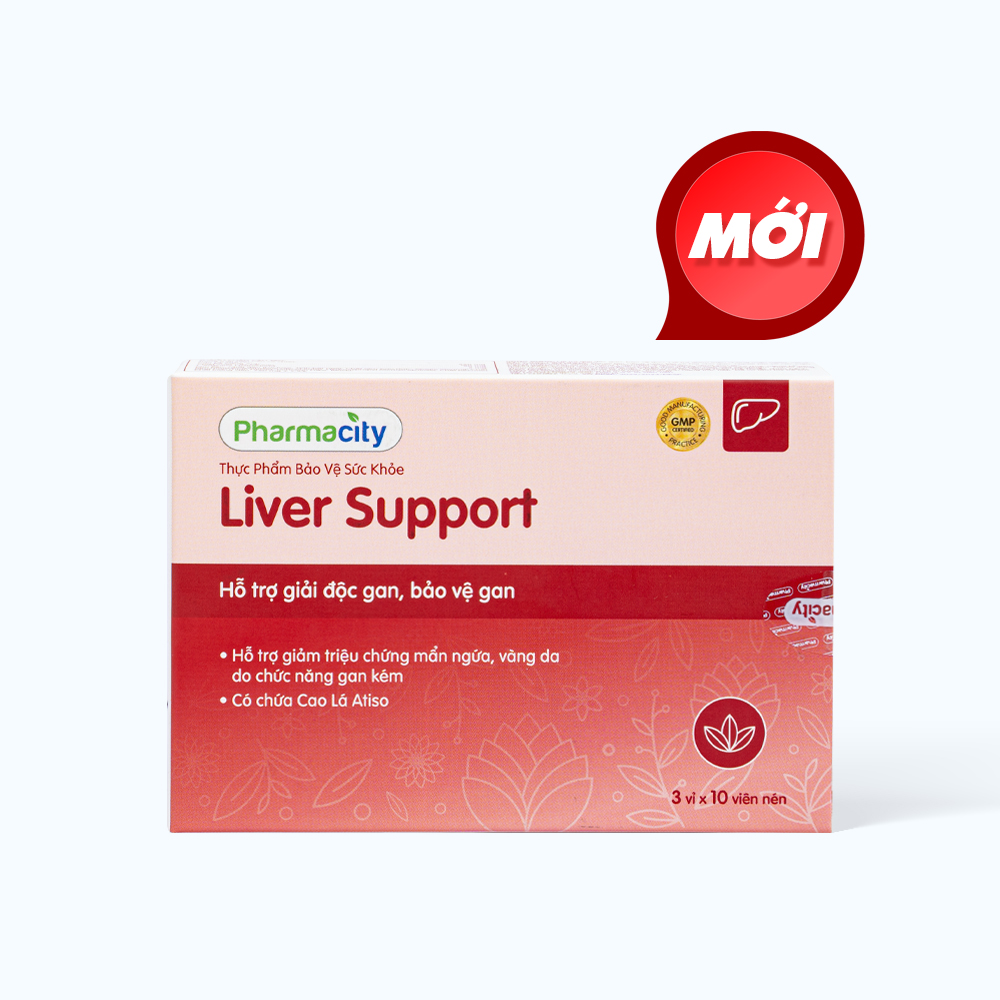 Viên uống Pharmacity Liver Support hỗ trợ giải độc gan (Hộp 30 viên)