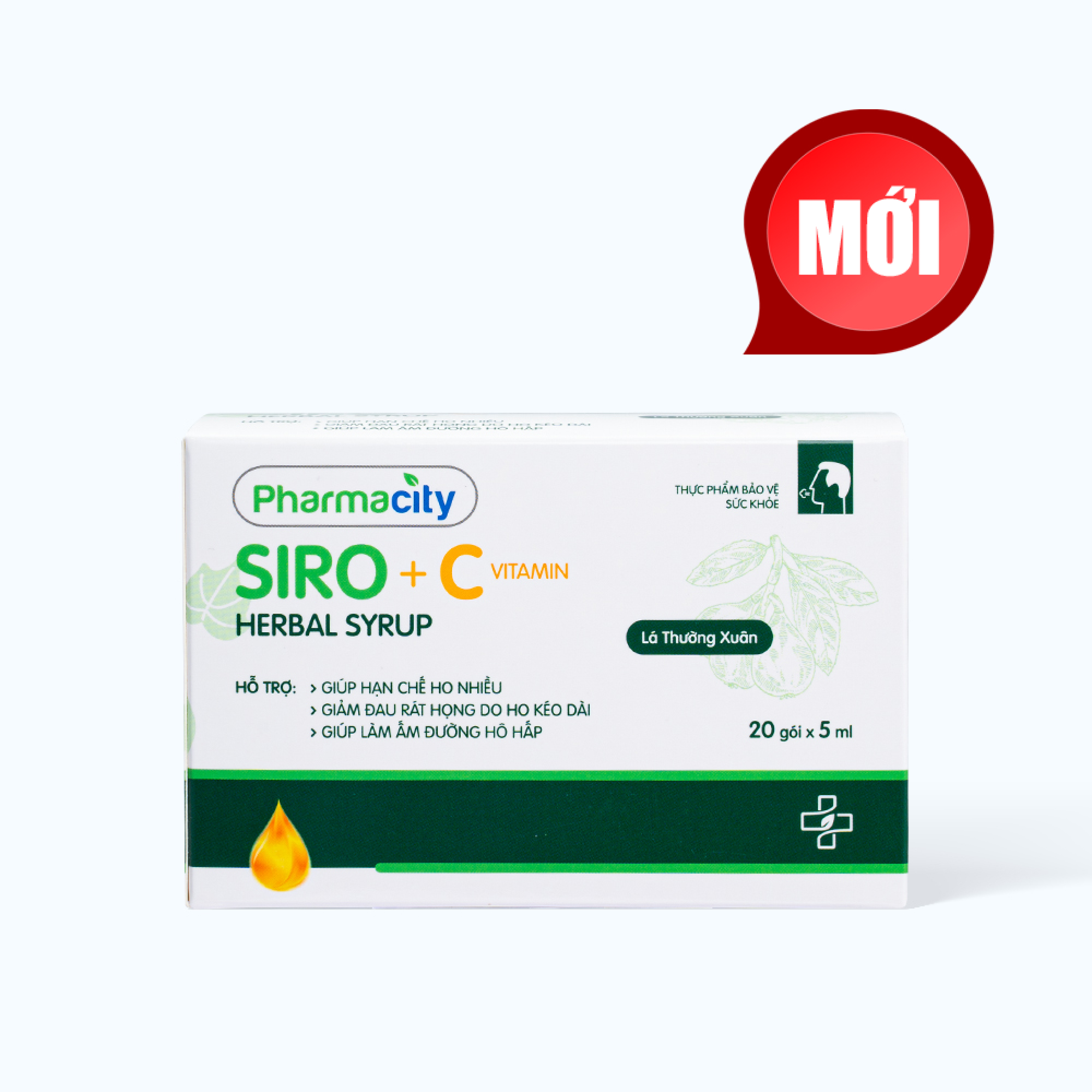 Thực phẩm bảo vệ sức khỏe Pharmacity Herbal Cough Syrup VitC 5ml (Hộp